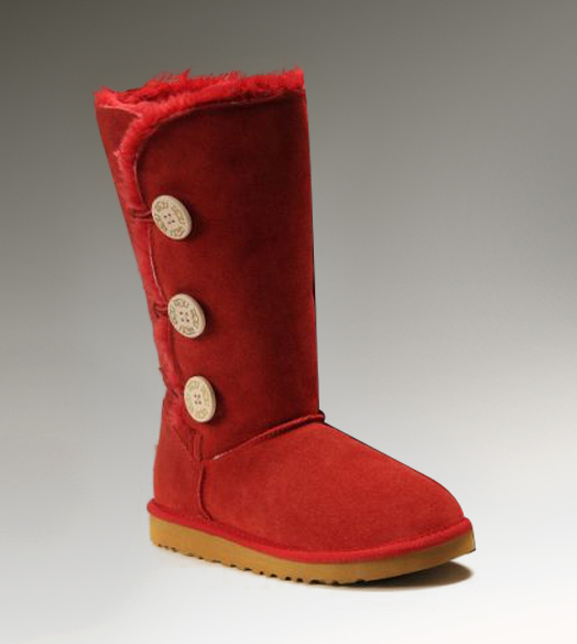 UGG Bailey Button Triplet 1873 Red Boots